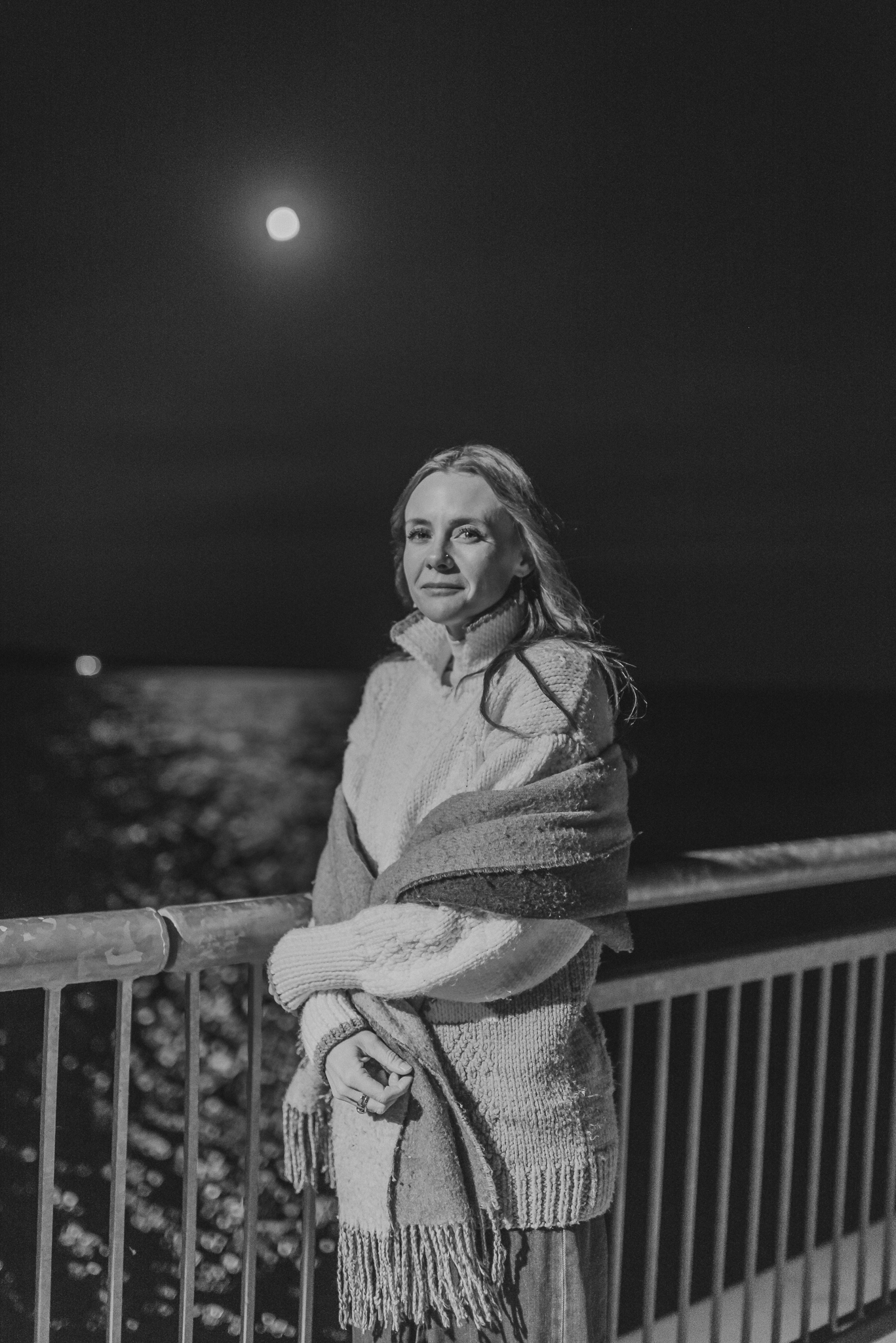 Black and white image of a fence